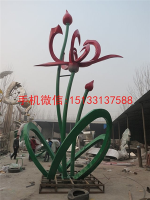 景观花朵不锈钢雕塑 四川德阳不锈钢雕塑
